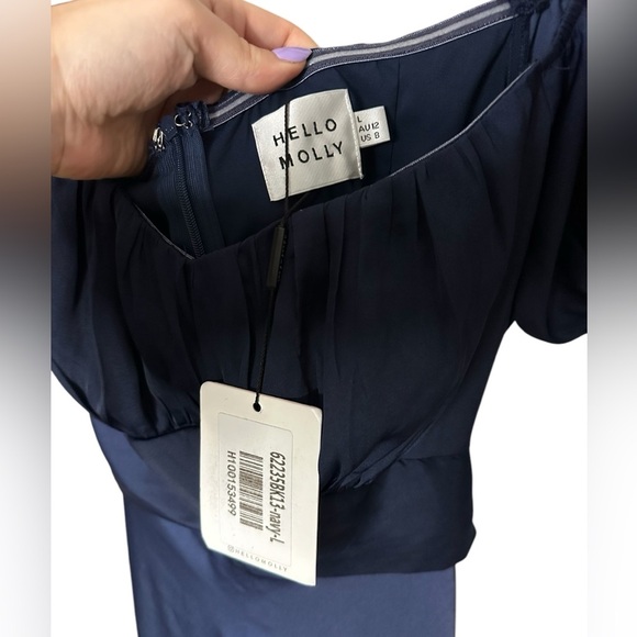 Hello Molly SKY CHILD MAXI DRESS NAVY NWT LG - Picture 6 of 8